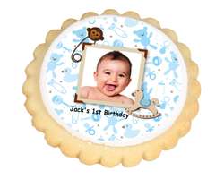 Baby Boy Photo Cookies - from £15.95