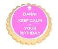 Keep Calm Birthday Cookies