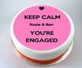 Keep Calm Engaged Cake